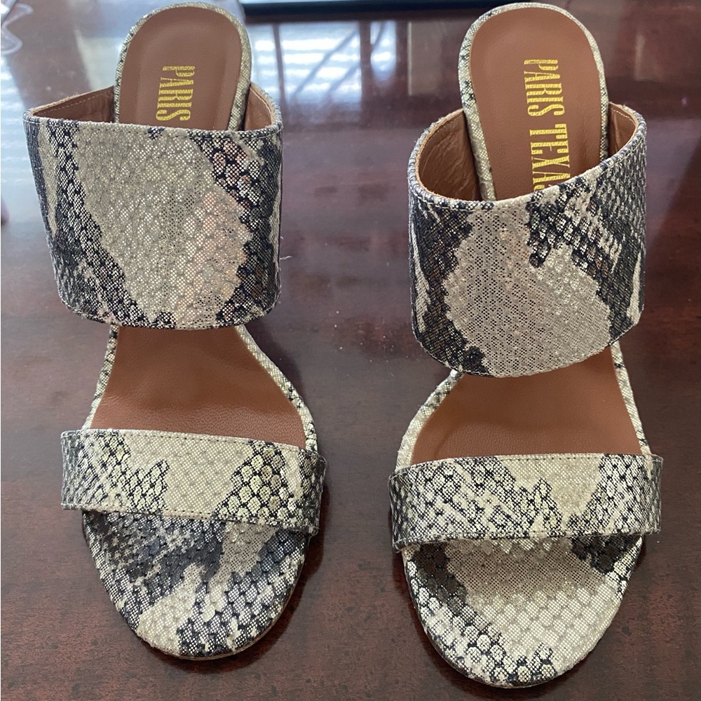 Paris Texas Snakeskin Patterned Women's Sandals